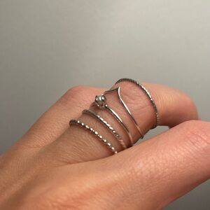 Sterling silver ring stack